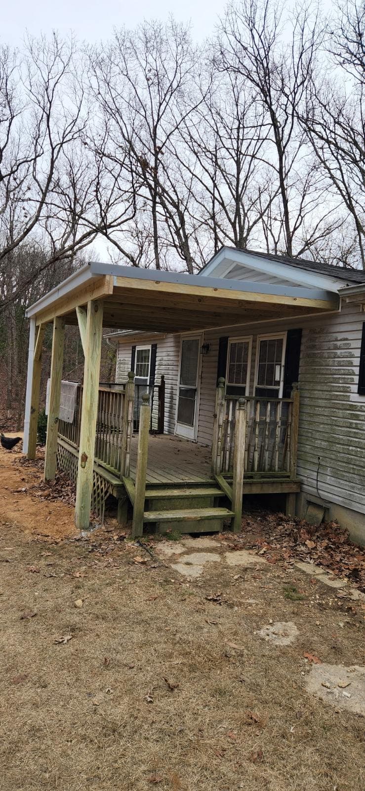 Gallery photos for Winter Porch Roof Installation Adds Comfort to Your Home: Image #1