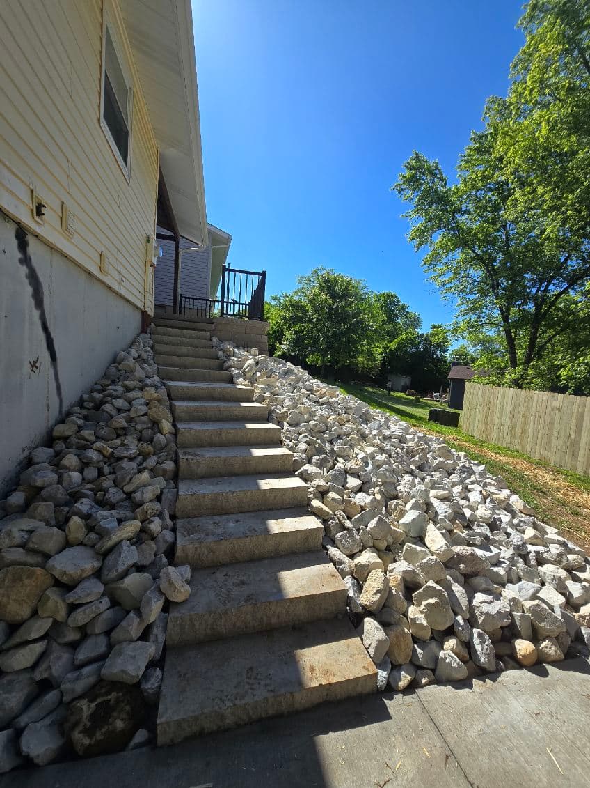 Gallery photos for Backyard Walkway and Steps Transformation: Image #2